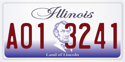 IL license plate A013241