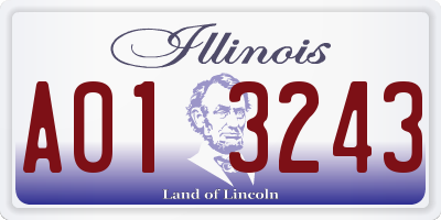 IL license plate A013243