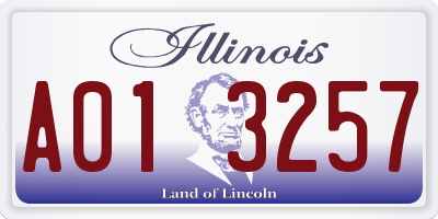 IL license plate A013257