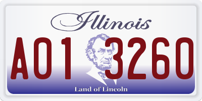 IL license plate A013260