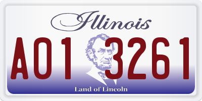 IL license plate A013261