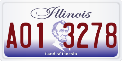 IL license plate A013278