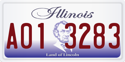 IL license plate A013283