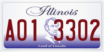 IL license plate A013302