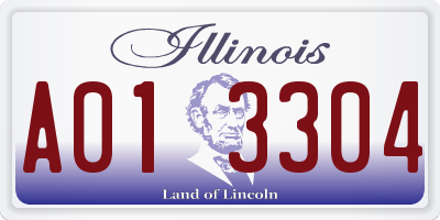 IL license plate A013304