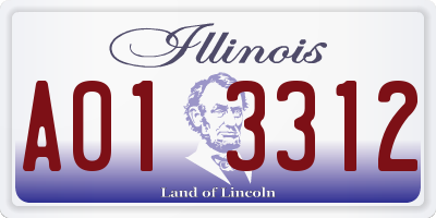 IL license plate A013312