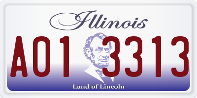 IL license plate A013313