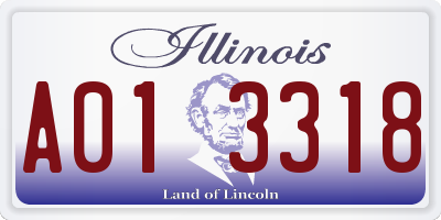 IL license plate A013318