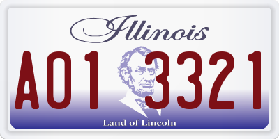 IL license plate A013321