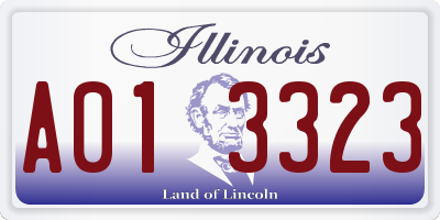 IL license plate A013323