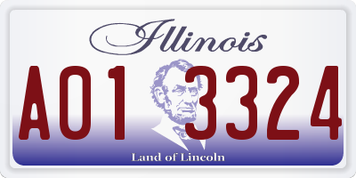IL license plate A013324
