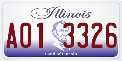 IL license plate A013326