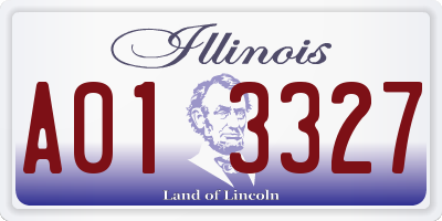 IL license plate A013327