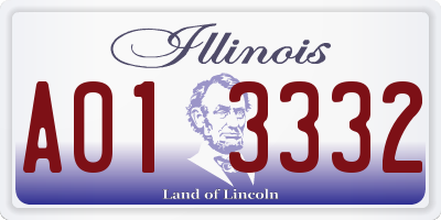 IL license plate A013332