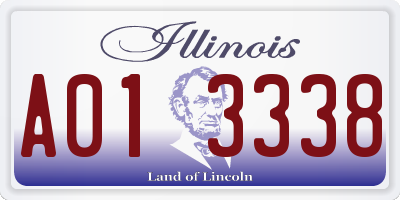 IL license plate A013338