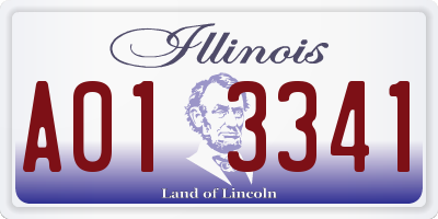 IL license plate A013341