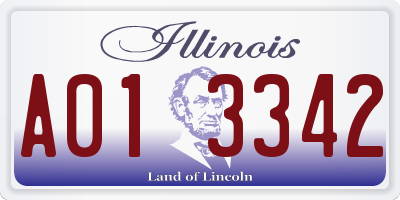 IL license plate A013342