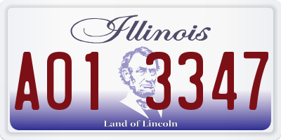 IL license plate A013347