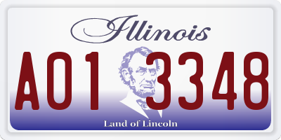 IL license plate A013348