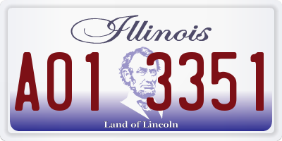IL license plate A013351