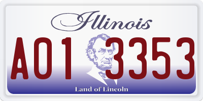 IL license plate A013353