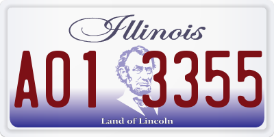 IL license plate A013355