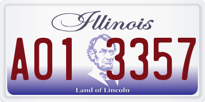 IL license plate A013357