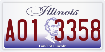 IL license plate A013358