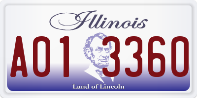 IL license plate A013360