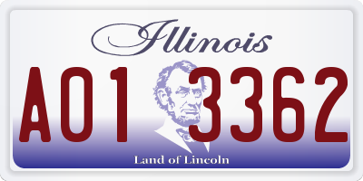 IL license plate A013362