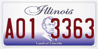 IL license plate A013363