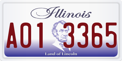 IL license plate A013365