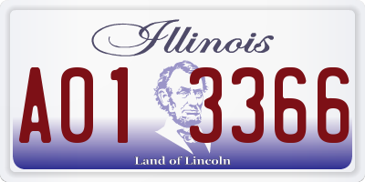 IL license plate A013366