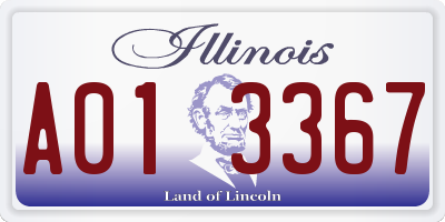 IL license plate A013367