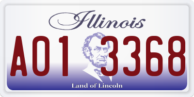 IL license plate A013368