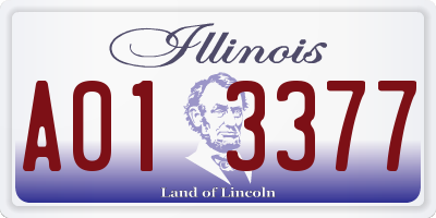 IL license plate A013377