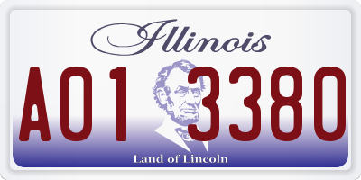 IL license plate A013380