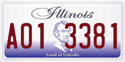 IL license plate A013381