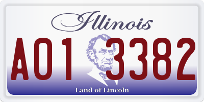 IL license plate A013382