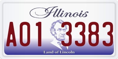 IL license plate A013383