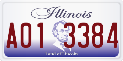 IL license plate A013384