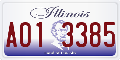 IL license plate A013385