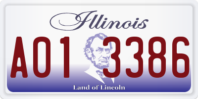 IL license plate A013386