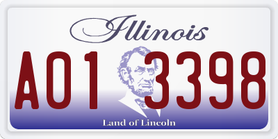 IL license plate A013398