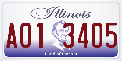IL license plate A013405