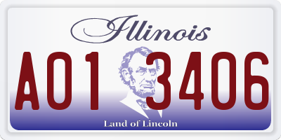 IL license plate A013406