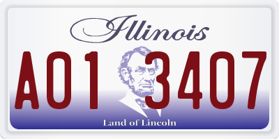 IL license plate A013407