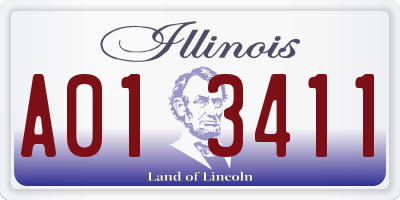 IL license plate A013411