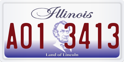 IL license plate A013413