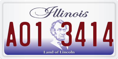 IL license plate A013414